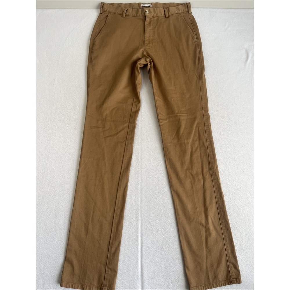Peter Millar Crown Quality Chino Pants Men's Sz 32x36 Sag Khaki Brown MF22B06